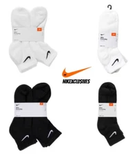 Nike Dri-Fit Everyday Cotton Cushioned Quarter Cut Ankle Training Socks S M L XL