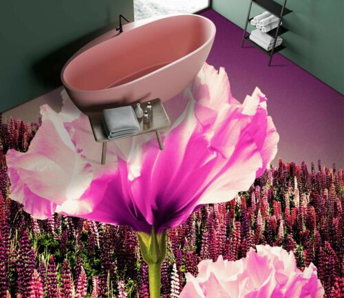 3D Pink Flower 2584 Floor WallPaper Murals Wall Print Decal AU Zoe