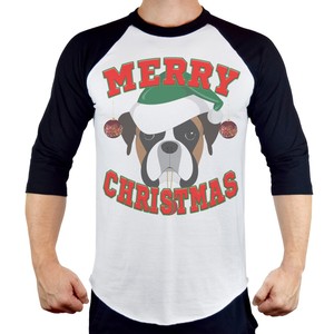 boxer dog christmas shirt