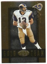 KURT WANER 2002 LEAF CERTIFIED GOLD TEAM INSERT GT1 ST. LOUIS RAMS HOF