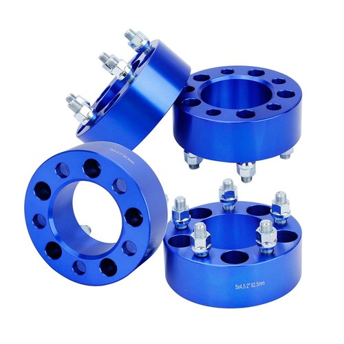4Pcs Blue 2" 5x4.5 Wheel Spacers Adapters For Jeep Wrangler TJ YJ XJ KJ KK ZJ MJ - Picture 5 of 12