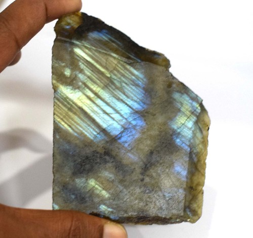 Rainbow Shinny Labradorite Healing Gemstone Slab Rough 469.95 Ct Natural - Picture 2 of 9
