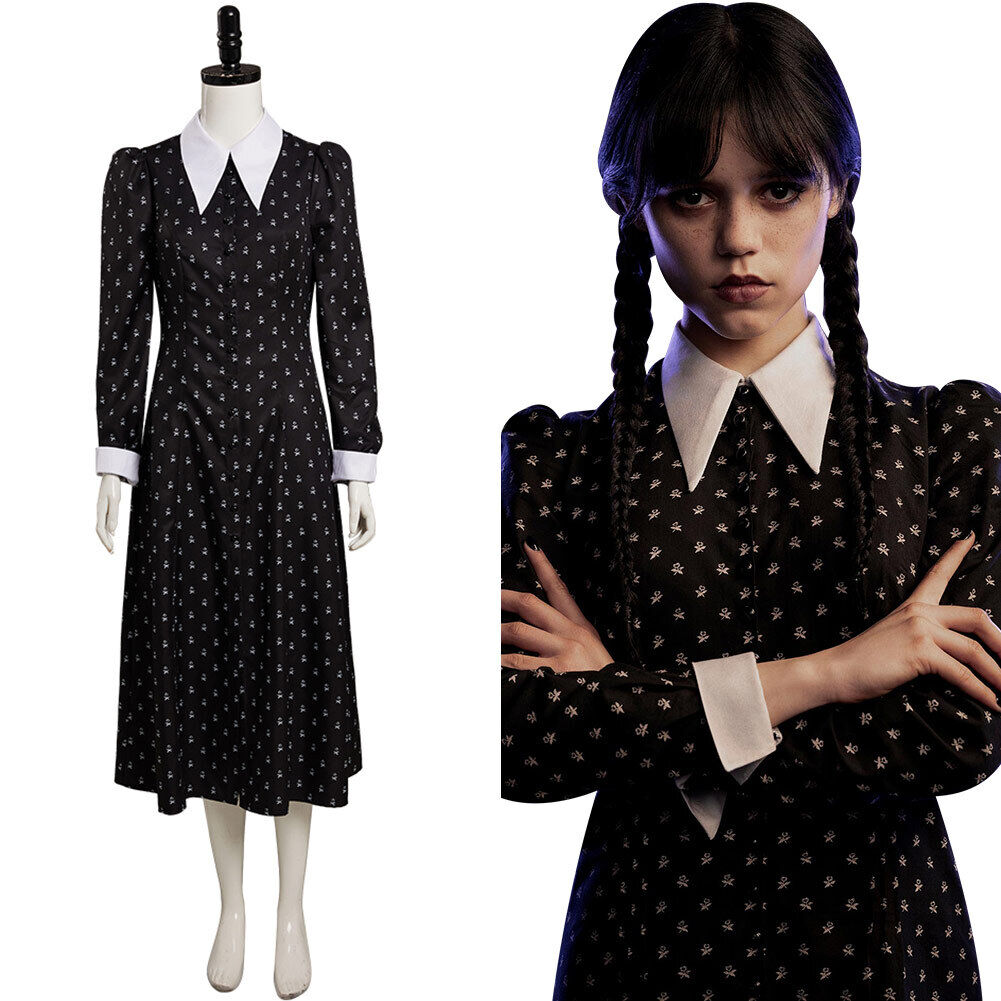 Wednesday Addams addams Family Cosplay Dress Costume 