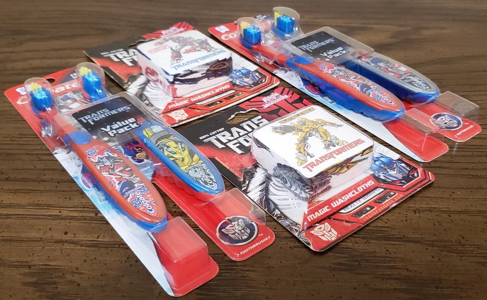 ¡¡¡Conjuntos de cepillo de dientes y paño mágico de la película Transformers 2007!!! ¡¡Nuevo y precintado!!! Foto 3 de 3