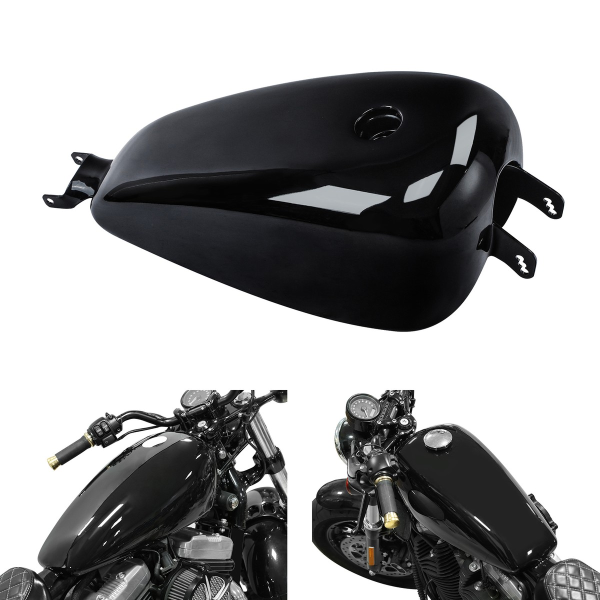 HARLEY-DAVIDSON 883R ブラックタンク Fuel Gas Tank Carb Carbureted Fit For Harley Sportster 883