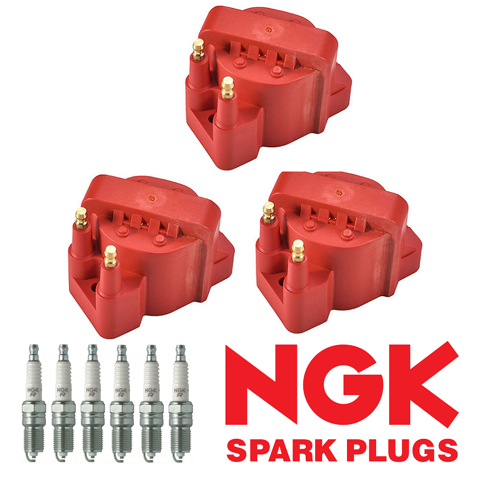3x Ignition Coil & 6x NGK Spark Plug for Oldsmobile Achieva 3.1L