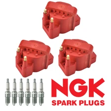 3x Ignition Coil & 6x NGK Spark Plug for Cadillac Eldorado 4.6L V8 DR39