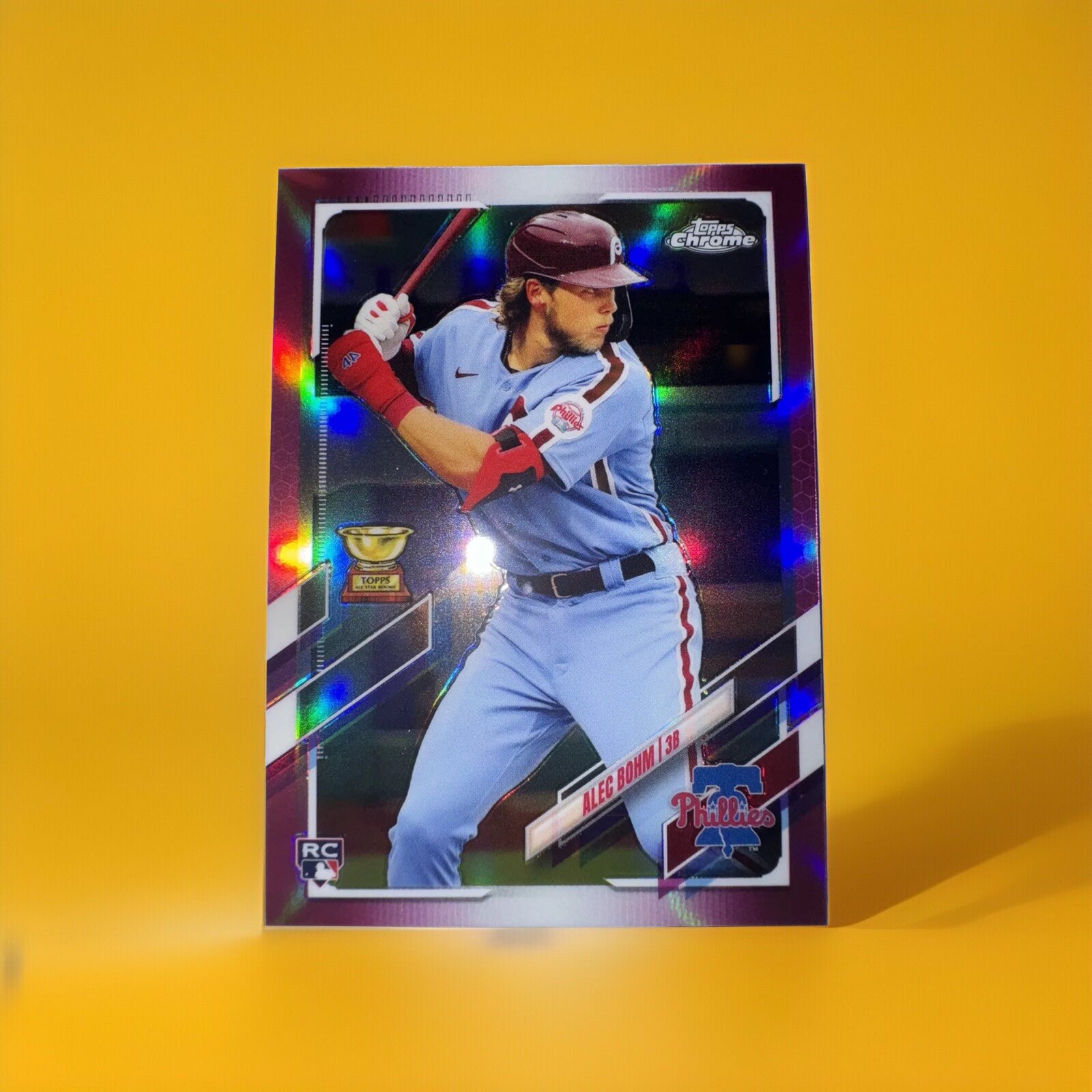 2021 Topps Chrome Alec Bohm Pink Refractor Rookie RC #119 Phillies