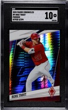 2020 Panini Chronicles Phoenix #9 Mike Trout HYPER PRIZM /299 SGC 10 GEM MINT