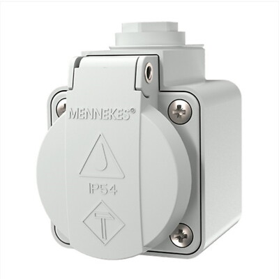 Mennekes 10081 Wall mounted receptacle SCHUKO [IP44 16A 2P+E 230V] grey genuine