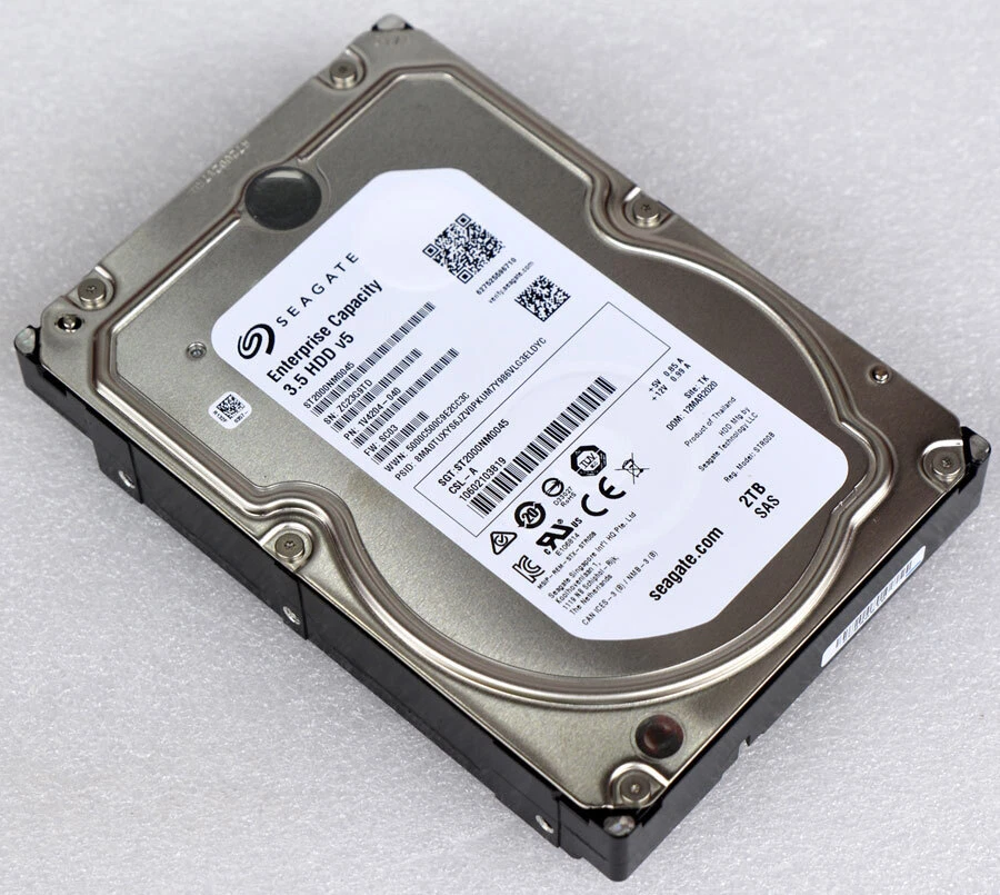 3,5" 8,9CM SAS 12Gb/s FESTPLATTE 2TB HDD SEAGATE ST2000NM0045 1V4204-040 M972 - Bild 3 von 3