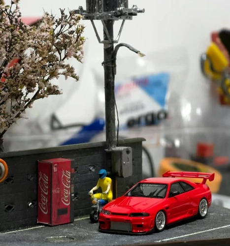 404Error 1:64 rot JDM Skyline GTR R33 Sportmodell Druckguss Harz Auto - Bild 3 von 10