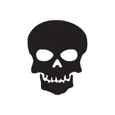 Skull Bone Death Skeleton - Decal Sticker - Multiple Colors  Sizes - ebn2366