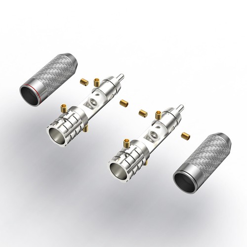 4PCS Viborg VR108R Pure Copper Carbon Fiber RCA Unsolder RCA Screws Locking Plug - Picture 12 of 14