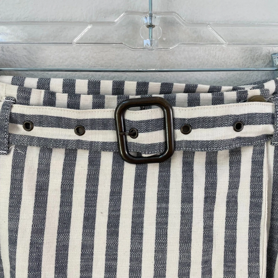 Falda lápiz recta envolvente a rayas Anthropologie 12R bolsillos midi para mujer Foto 4 de 4