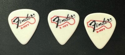 Fender Guitar Pick Lot #12 - HEADSTOCK Logo E-HVY Extra Heavy TRIO