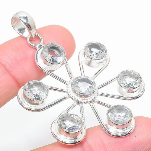 Pendentif Larme Argent 925 Avec Topaze Citron Naturelle – Fait Main Inde