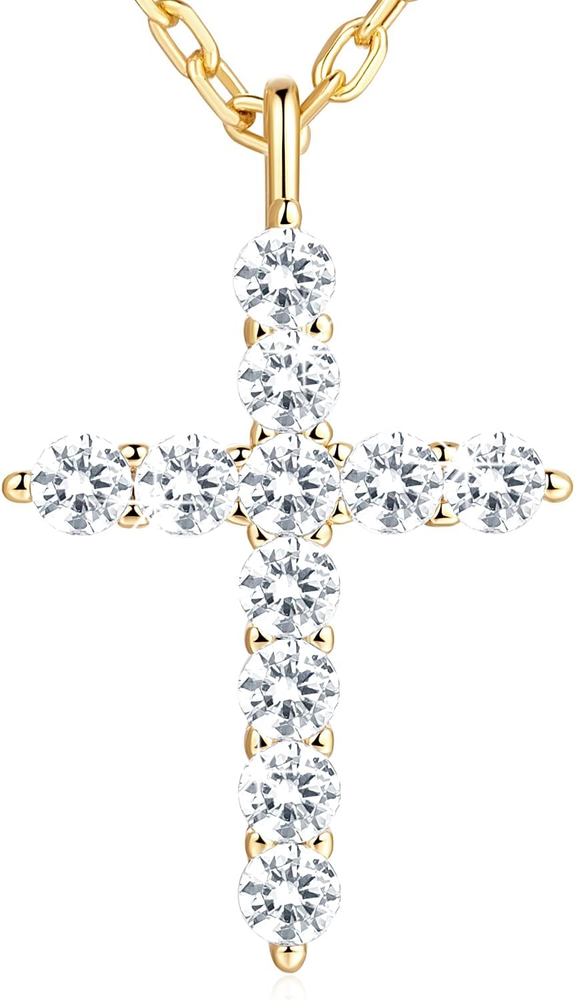 14K Gold Cross Necklaces for Women Cross Necklace Cross Chain Gold Cross Pendant