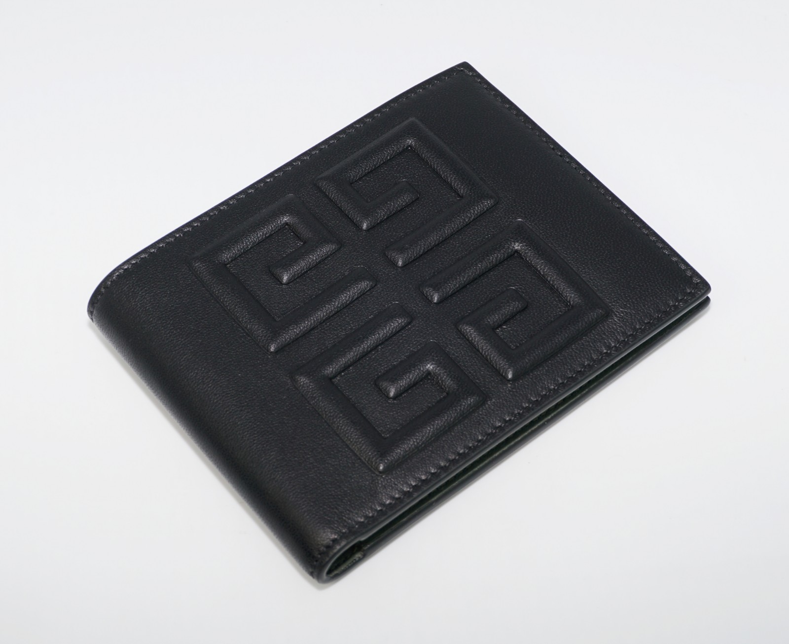 Givenchy Men's Embossed 4G Emblem Leather Bifold Wallet, Black/Khaki, MSRP $555 image 9
