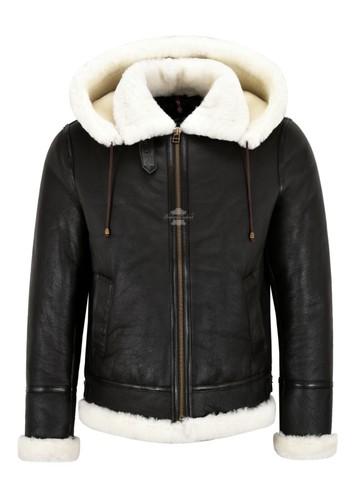 Giubbotto bomber in pelle nera da donna: cappotto da aviatore in