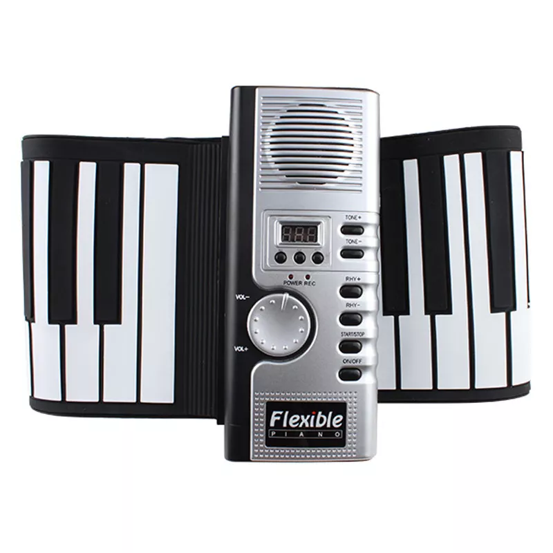 61 Keys Roll Up Flexible Piano Keyboard Volume Control Portable
