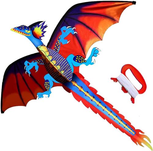 HENGDA KITE-Upgrade Classical Dragon Kite 55 Inch x 62 Inch, Upgrade dragon