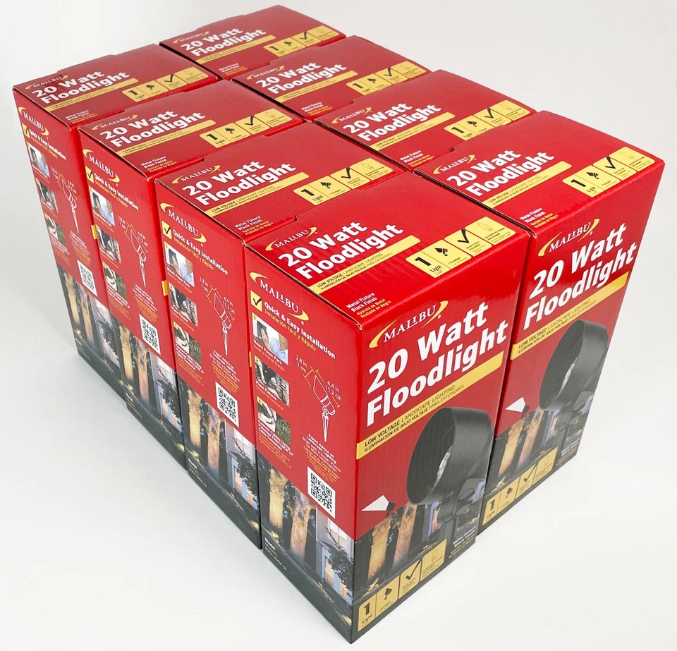 Malibu 9604 20W Landscape Light Outdoor Floodlight Weatherproof Metal - 8 PACK - Image 2 of 4