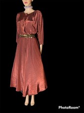 Vintage Nina  Piccalino Copper fit and flare dress with sequined belt