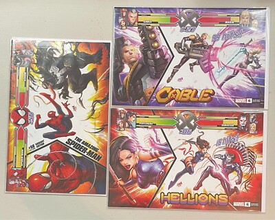 3 Comic Lot ASM 58 Cable 6 & Hellions 6 David Nakayama Street Fighter Homage NM