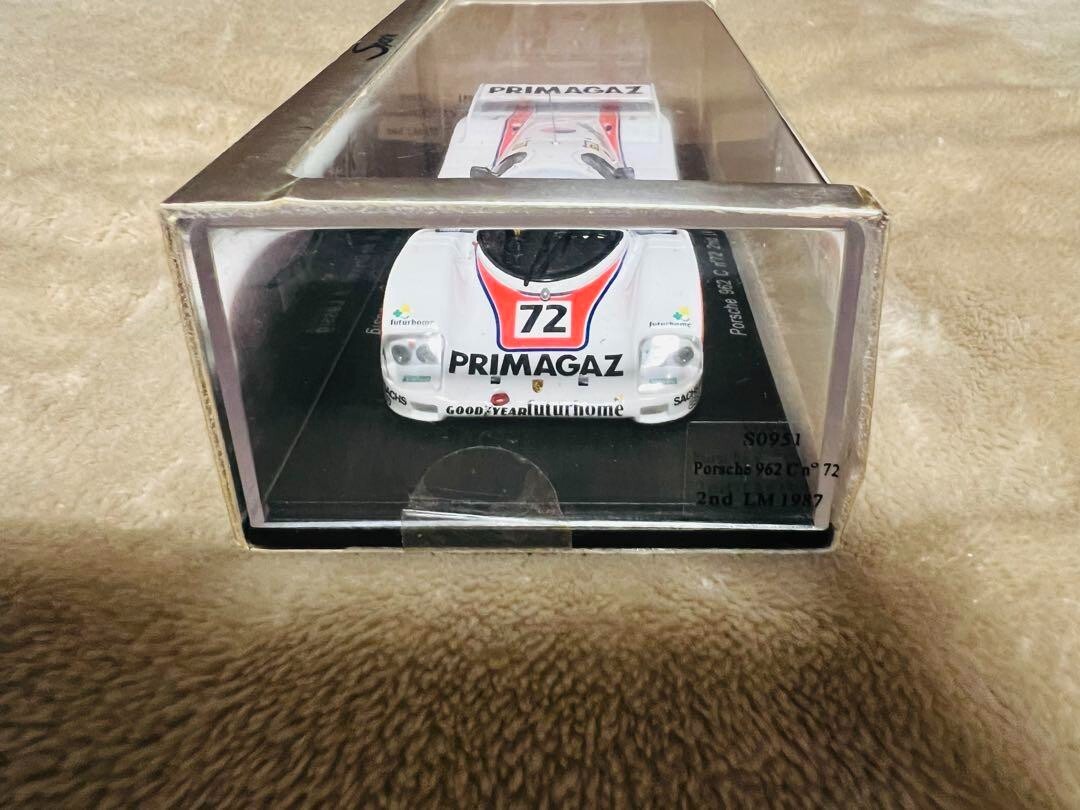 1/43 Spark Porsche 962C 2nd LM 1987 #72 White Red Blue w 1/43 Spark Porsche 962C 2nd LM 1987 #72 White Red Blue w