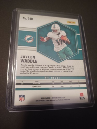 Mosaic Jaylen Waddle RC #248 2021 Base - Foto 2 di 2
