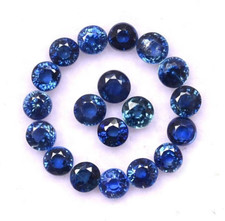 15 Pcs Natural Blue Sapphire Round Cut 6x4 mm Loose Gemstone IDGL Certified R07