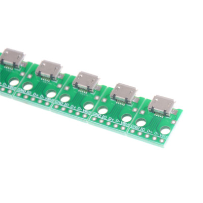 10Pcs Mini MICRO USB to DIP Adapter 5Pin Female Connector PCB Converter Board_ji