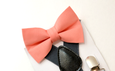 salmon colored bowtie