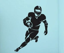 Vinyl Decal for Wall - Football Player (Customize w/ Name)