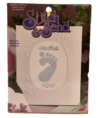 Designs for the Needle Stitch & Send Baby Print Cross Stitch Color Graph 2153