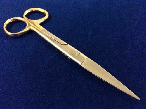 2 T/C SURGICAL SCISSORS SHARP SHARP 5.5" +6.5" CURVED W/TUNGSTEN CARBIDE INSRTS - Picture 2 of 3