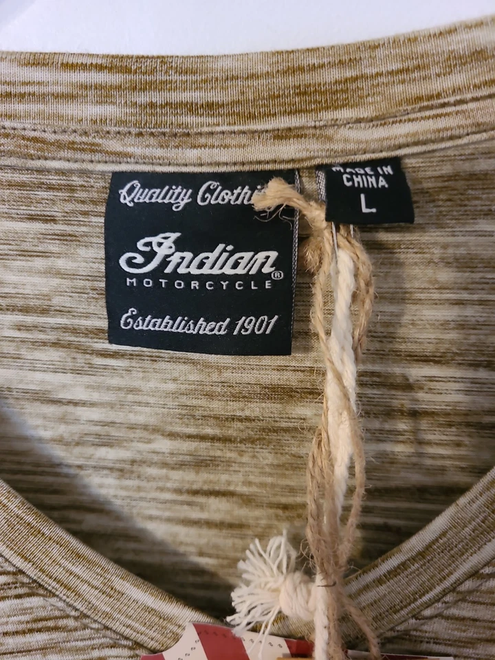 NUEVO CON ETIQUETAS Indian Motorcycle Mujer Plantilla Bloque Icono Camiseta Caqui Talla Grande 286297406 Foto 4 de 4