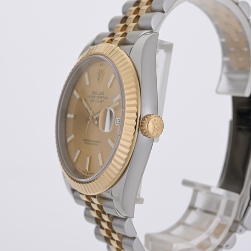 Rolex Datejust 41mm Champagne 126333 Solid 18k Gold Jubilee Band Watch + B&P - Bild 4 von 13