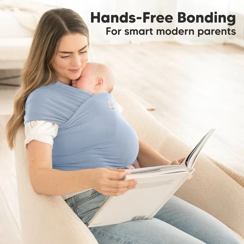 Portabebés Envolturas, Portabebés Elástico para Recién Nacidos y Niños Pequeños (Gris) Foto 2 de 4