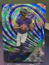 2022 Donruss Lamar Jackson Vortex 026/100 Cosmic Baltimore Ravens