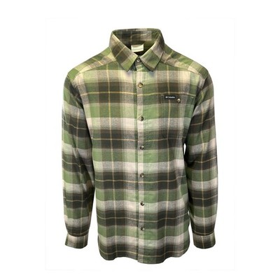 Columbia Herren Stone Green Hemd Multi Tartan Cornell Woods Flanell L/S (398)