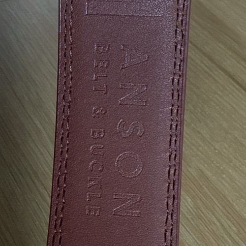 Cintura uomo Anson con fibbia in ottone. Lungo 43" - Foto 7 di 10