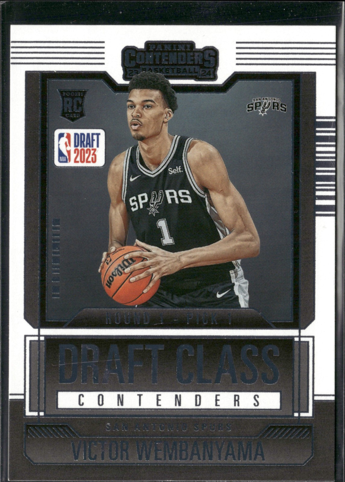 2023-24 Panini Contenders #9 Victor Wembanyama 2023 Draft Class Contenders RC