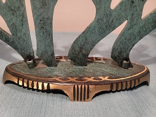 Vintage Messing Menora Vogelform Made In Israel von Oppenheim Chanukka Judaica - Bild 6 von 12