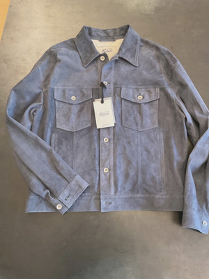VALSTAR Kenton Trucker Jacket, super light soft lamb suede, unlined, size 50