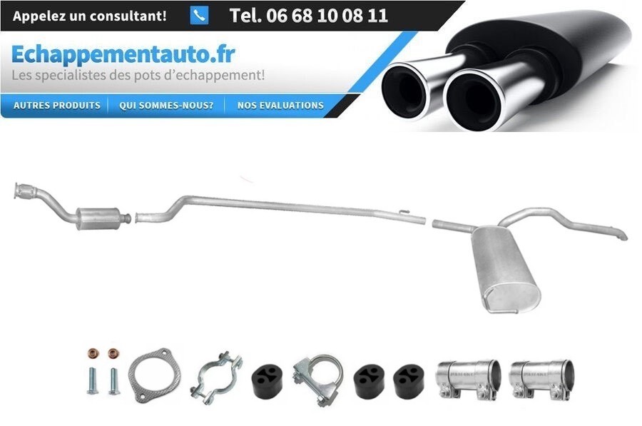 Échappement Renault Trafic II 1.9 dCi pot silencieux utilitaire rallongé 2001100QAA