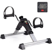 Under Desk Bike Pedal Exerciser for Seniors, Mini Stationary Exercise Bike fo...