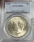 1925 Peace Silver Dollar PCGS MS65 Gem BU