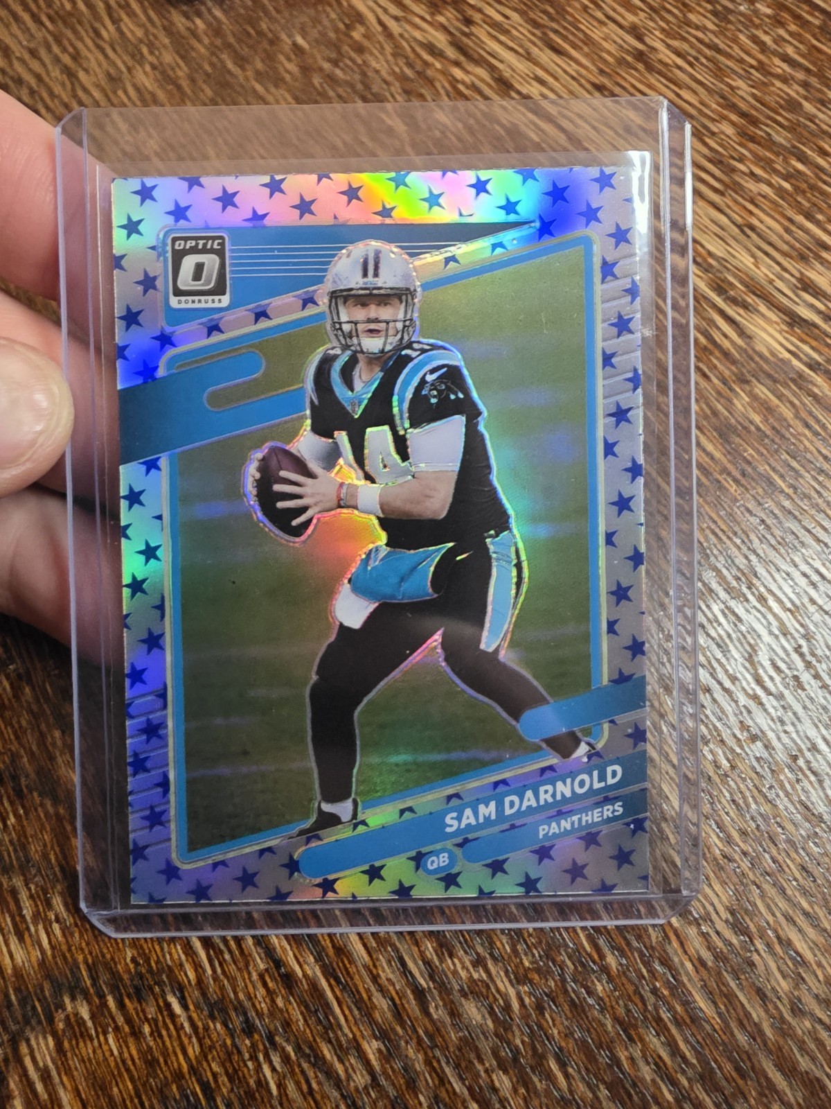 #159 Sam Darnold 2021 Donruss Optic Blue Stars 